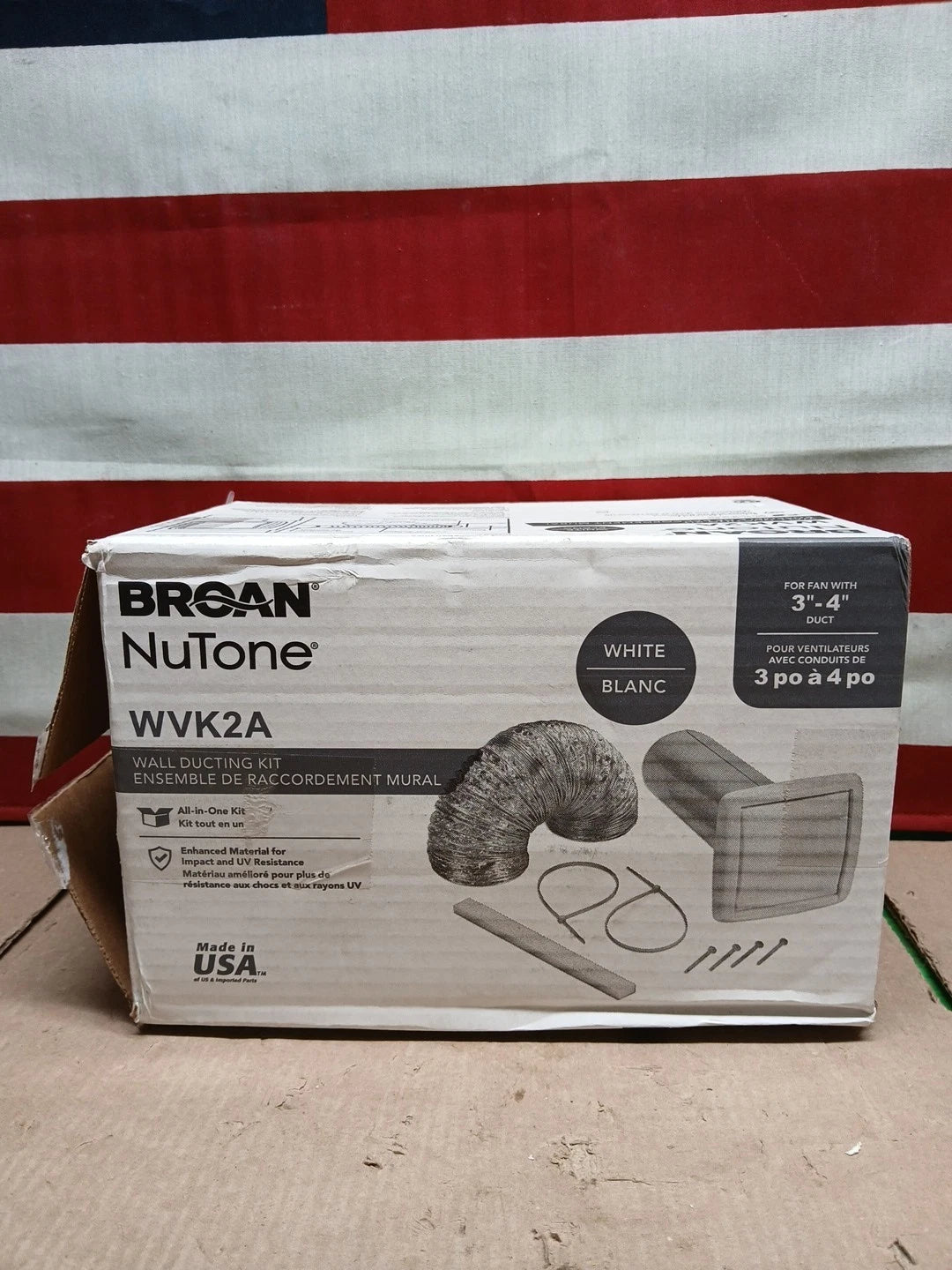 Broan-NuTone WVK2A - Flexible wall duct kit for ventilation fans, 9-piece, 4-inc