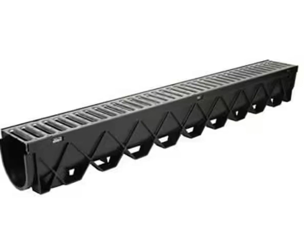 3-PACK RELN Storm Drain 40 in. Channel Complete with Galvanized Grate