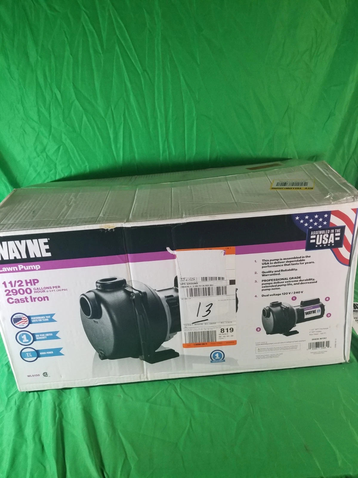 Wayne 1-1/2 HP Cast Iron Quick-Prime Lawn-Sprinkler Pump