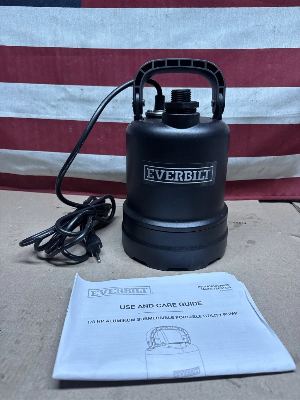Everbilt 1/3 HP Submersible Aluminum Utility Pump