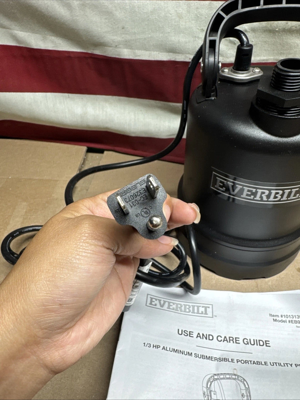 Everbilt 1/3 HP Submersible Aluminum Utility Pump