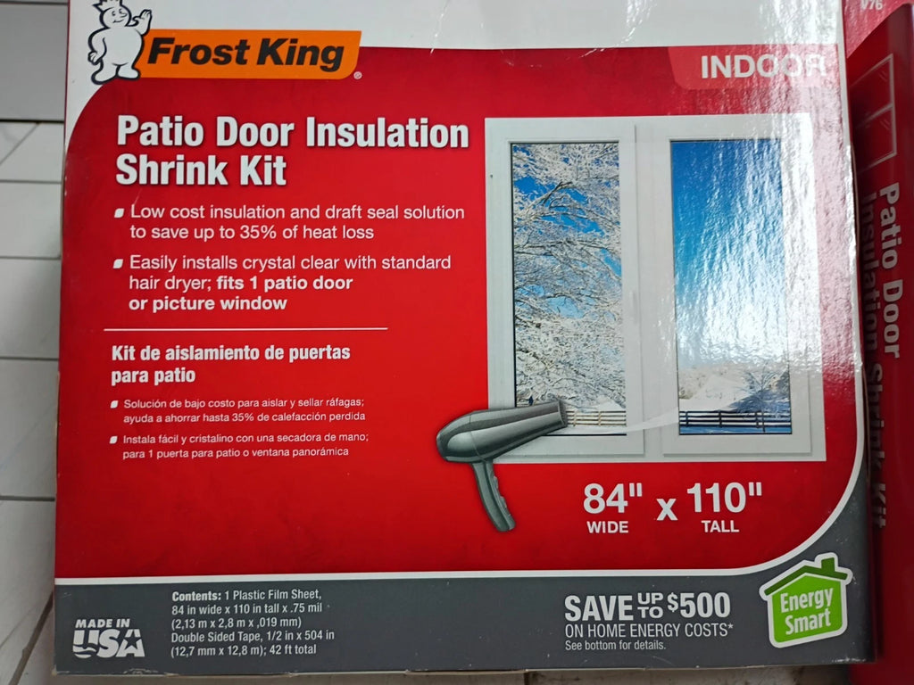 (10 Pack)Frost King Patio Door XL Window Insulation Shrink Kit Indoor 84" x 110"