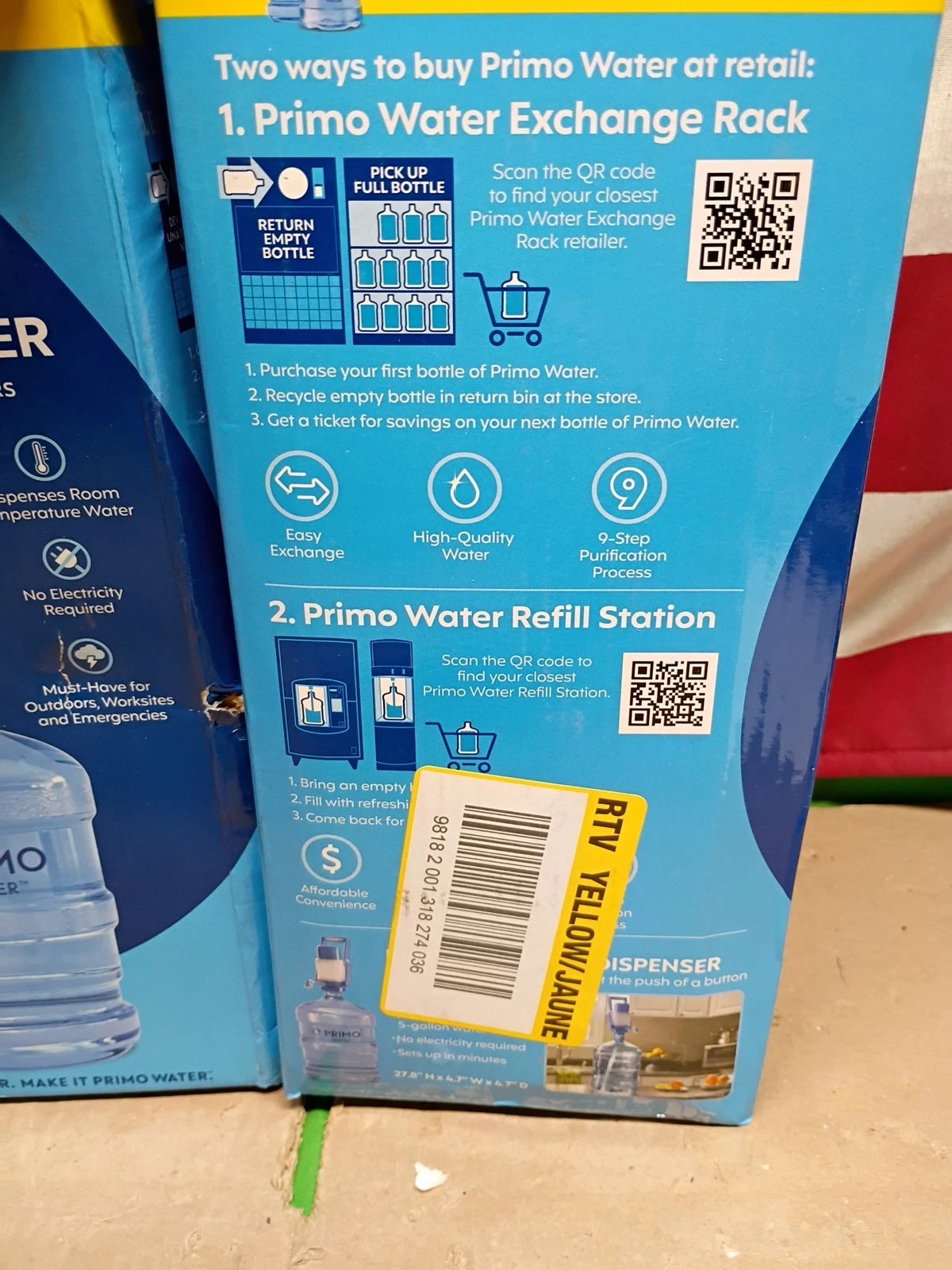 5-Packs Primo 900179 Portable Manual Water Pump, Blue and White, OB,