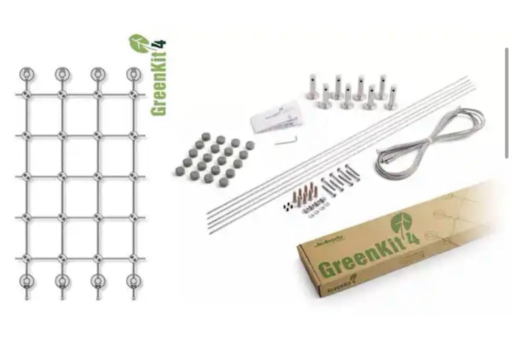 Jakob Rope System GreenKit-4 80 in. x 38 in. Stainless Steel Wall Mount Trellis.