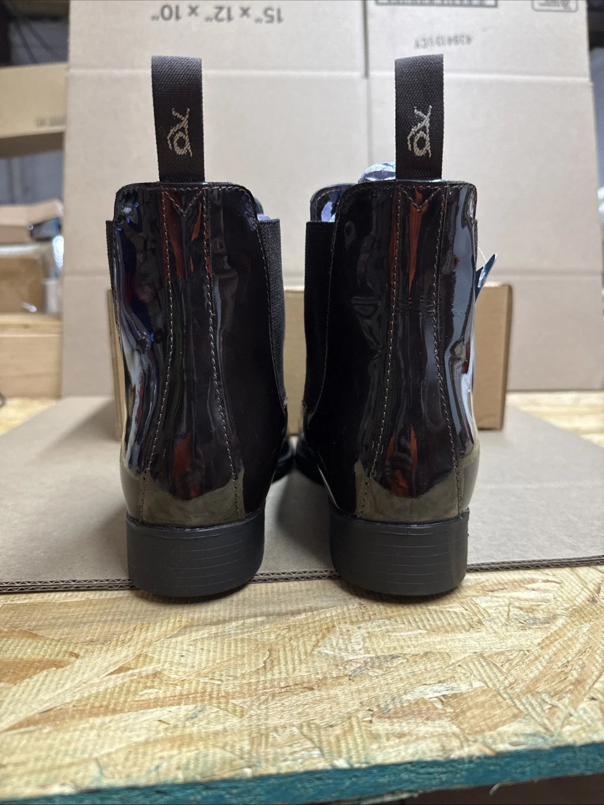 OVATION Women's Size 7.5 Finalist Elastic Patent Jod (455825BLK)