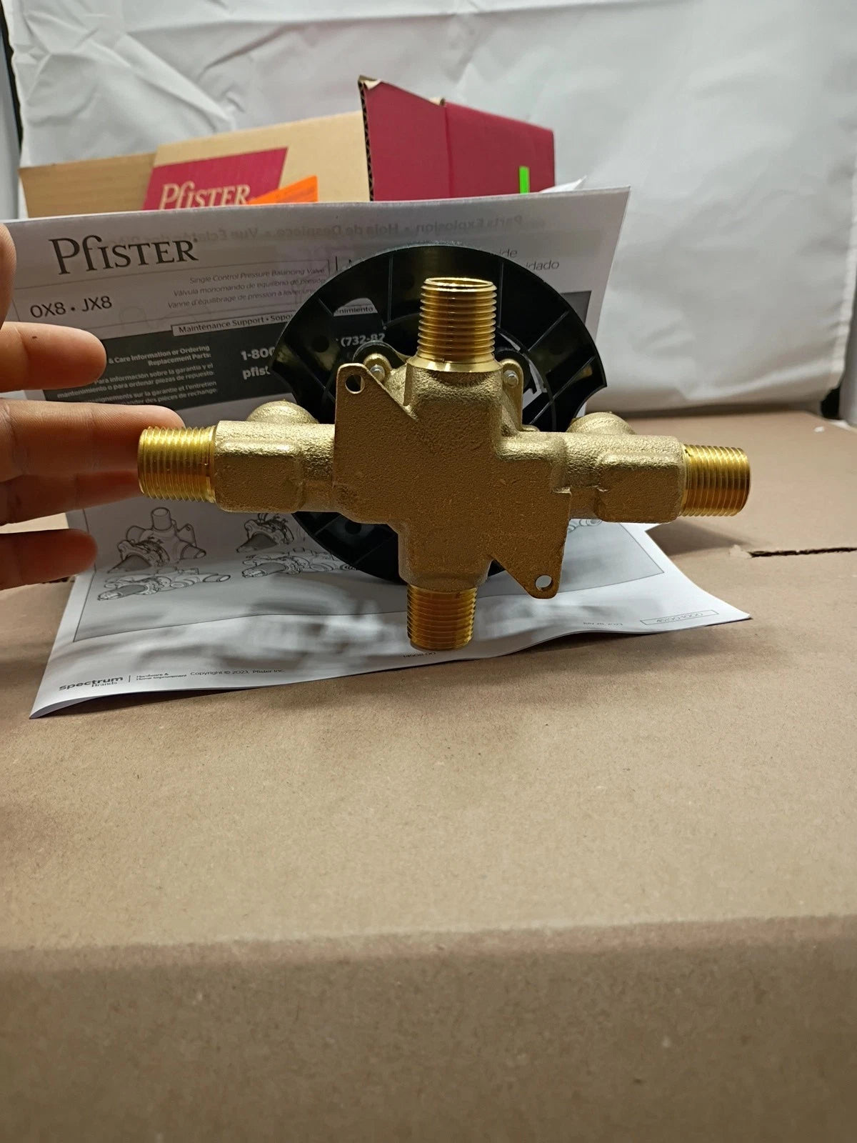 Pfister 0X8-340A Ceramic Disc Shower Valve Body Rough-In Valve Open Box