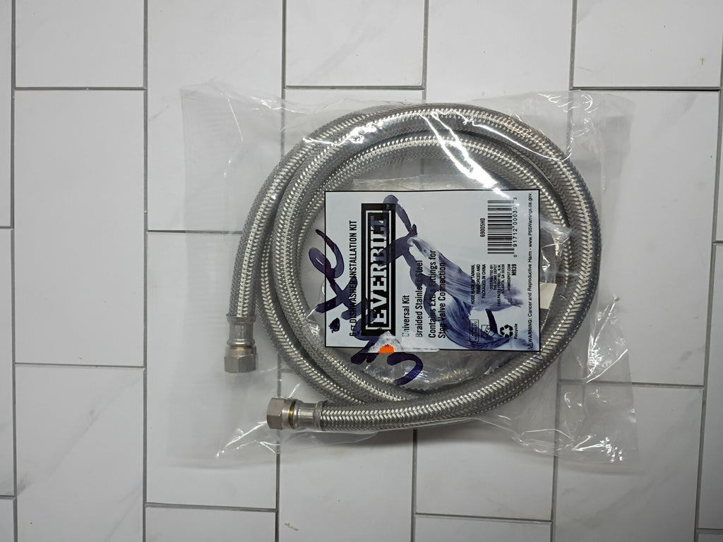 Everbilt 69005 Universal 6ft Kit Stainless Steel Dishwasher Installation Kit New