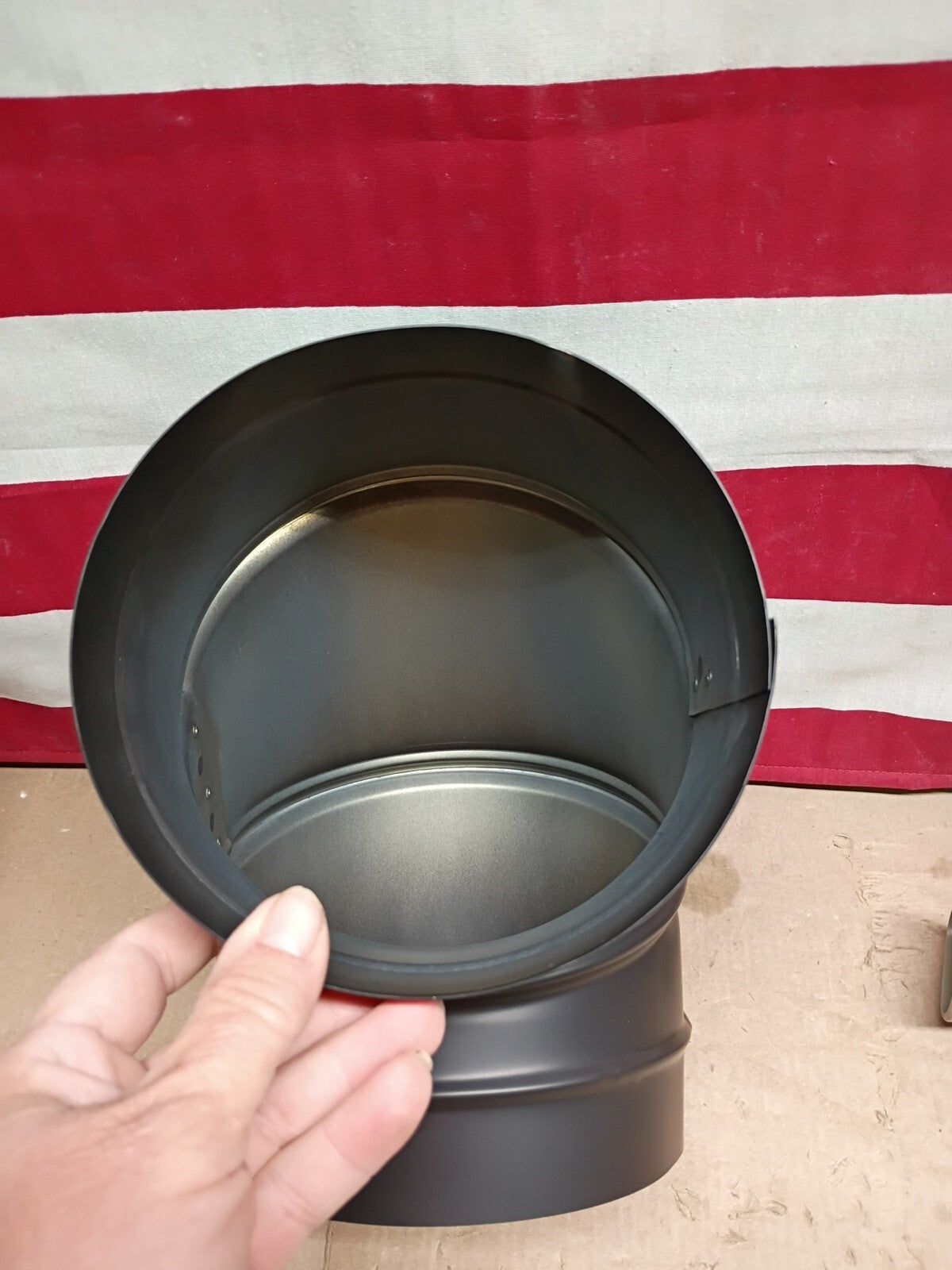 DuraVent DuraBlack 6" Galvanized Single Wall Stove Pipe 90° Elbow 6DBK-E90 Black
