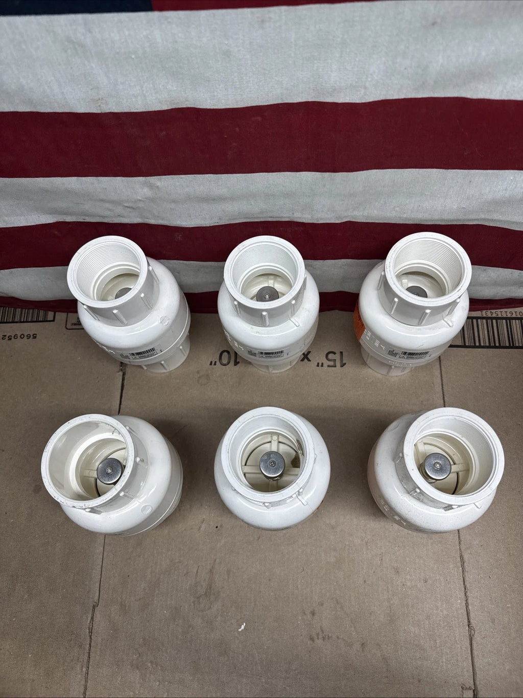 Lot Of 6 Everbilt 2 In. PVC FIP X FIP Sch. 40 Check Valve