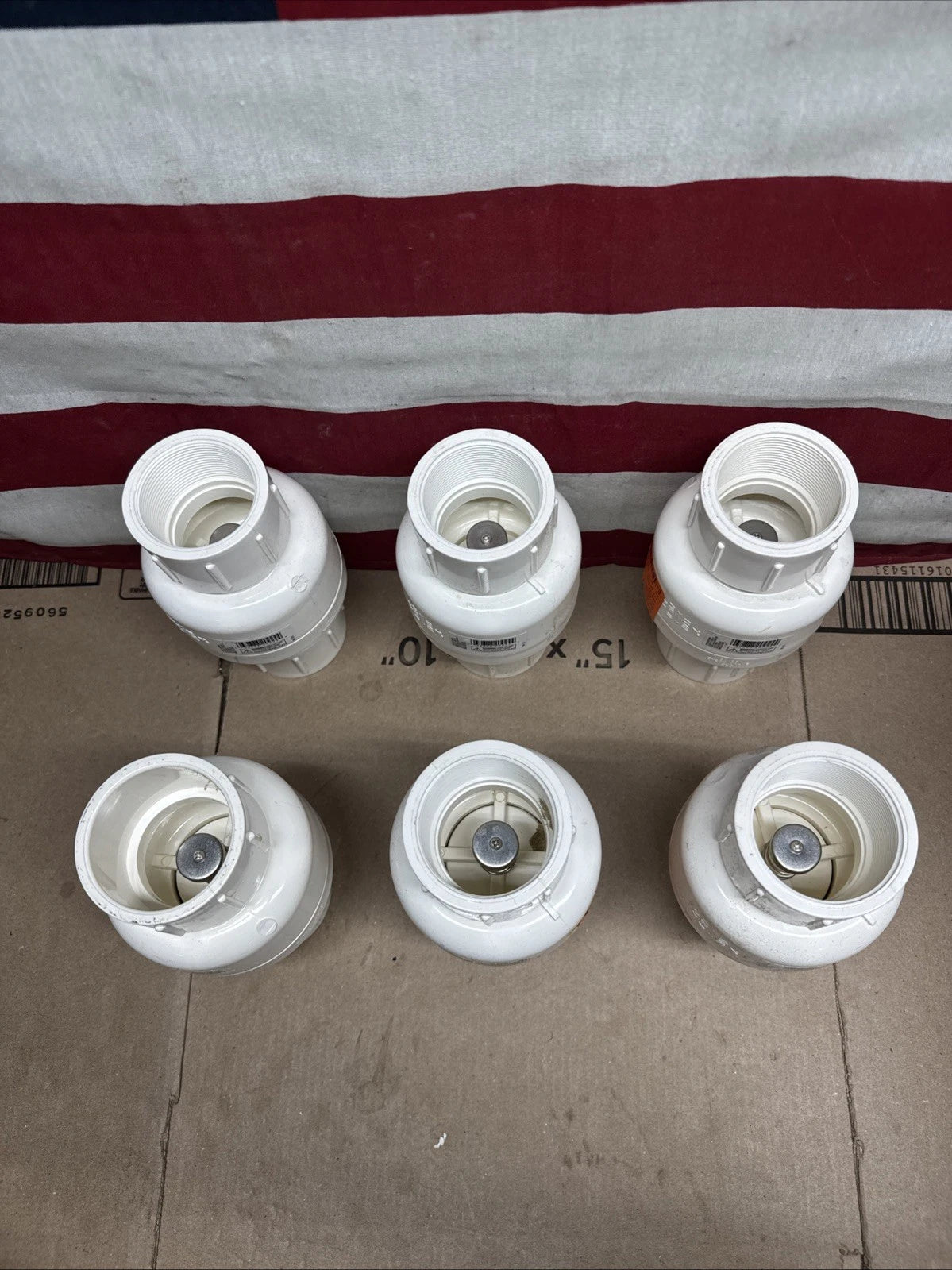 Lot Of 6 Everbilt 2 In. PVC FIP X FIP Sch. 40 Check Valve