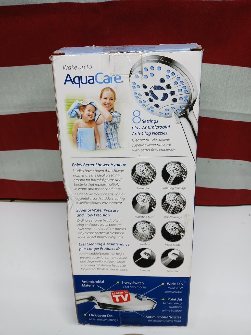 8-Spray Patterns 4.5 in. Wall  Dual Shower Head As Seen On TV