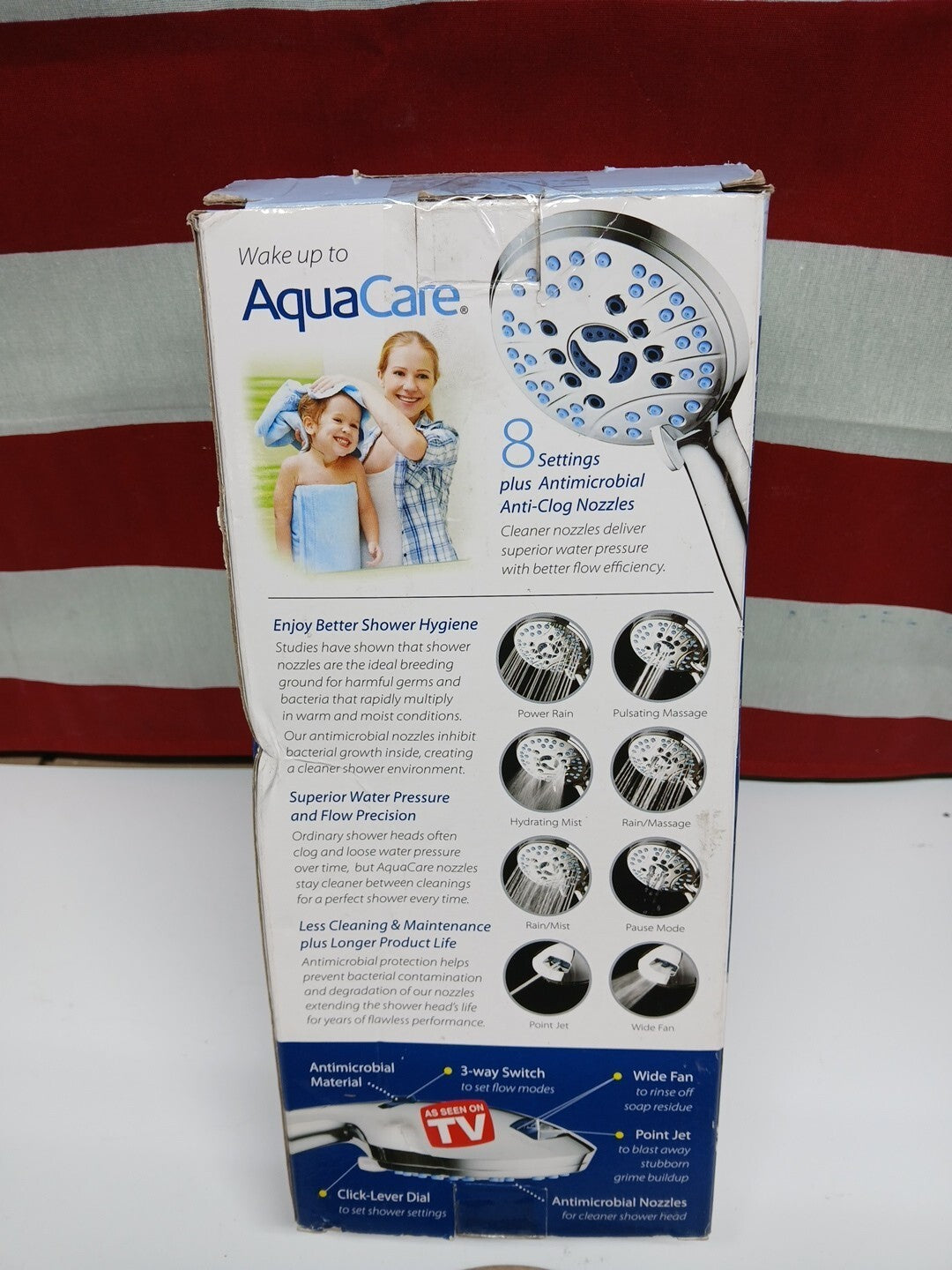 8-Spray Patterns 4.5 in. Wall  Dual Shower Head As Seen On TV
