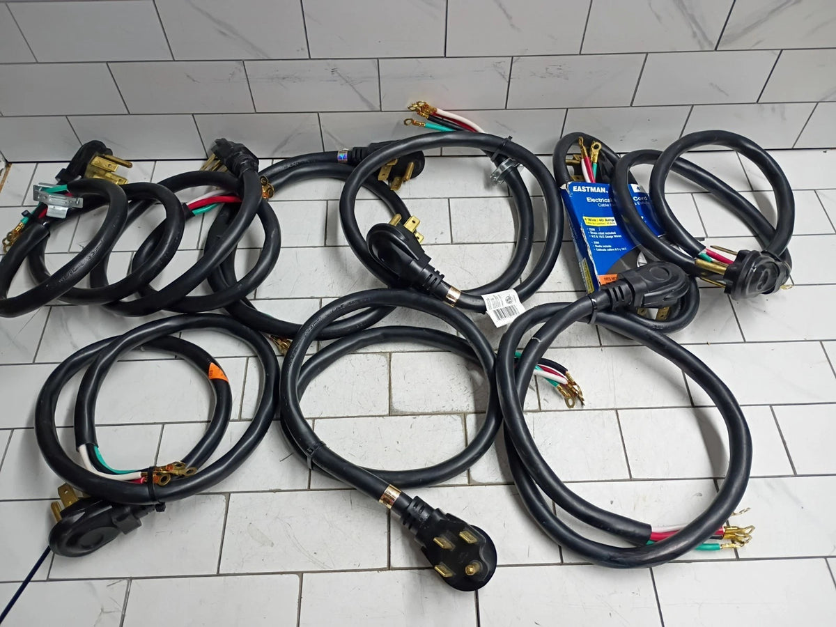 (8 Pack) Electric Range Cord, 40 Amps 4-Prong Wire Open Box