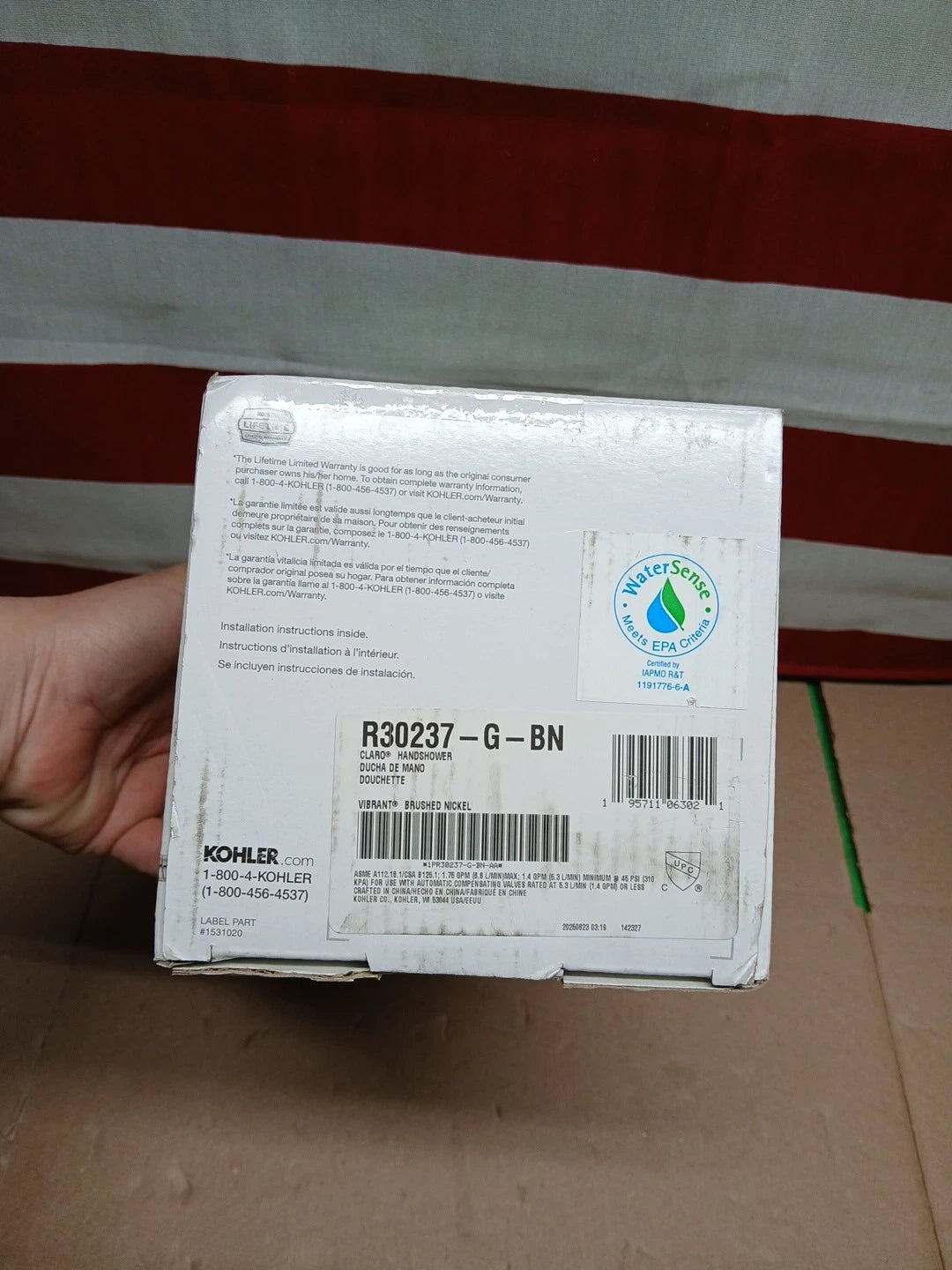 Kohler R30237-G-BN Claro 3-Spray Handheld Shower Head 1.75 GPM Brushed Nickel