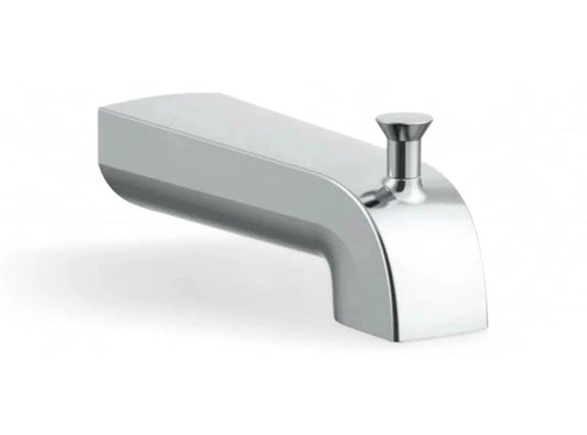 Kohler K-97089-CP Pitch Wall-Mount 6" Bath Spout w/ Diverter, Polished Chrome