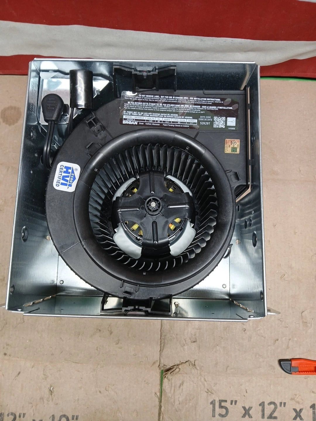 Broan NuTone Flex AE80K CFM Ceiling Bathroom Exhaust Fan CleanCover Grille White