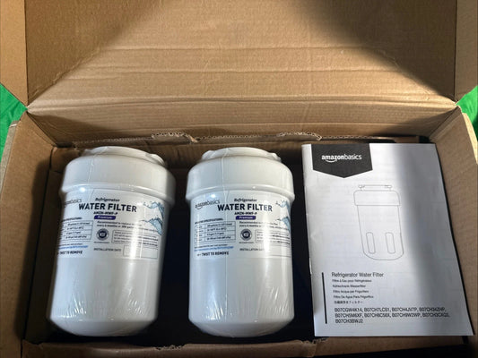 2 pk Amazon Basics Premium replacement GE MWF Refrigerator Water Filter Sealed!