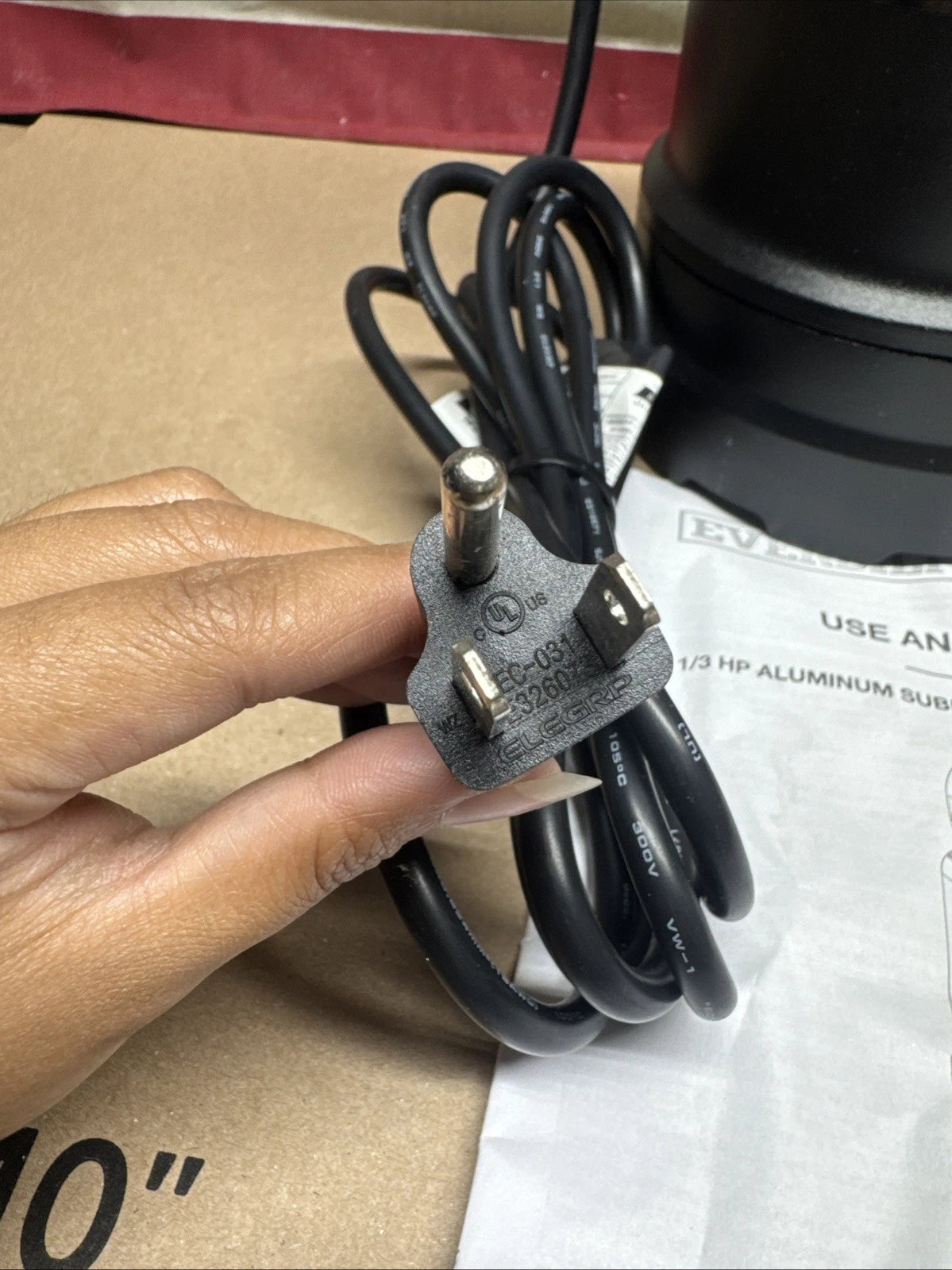 Everbilt 1/3 HP Submersible Aluminum Utility Pump Corrosion Resistant.