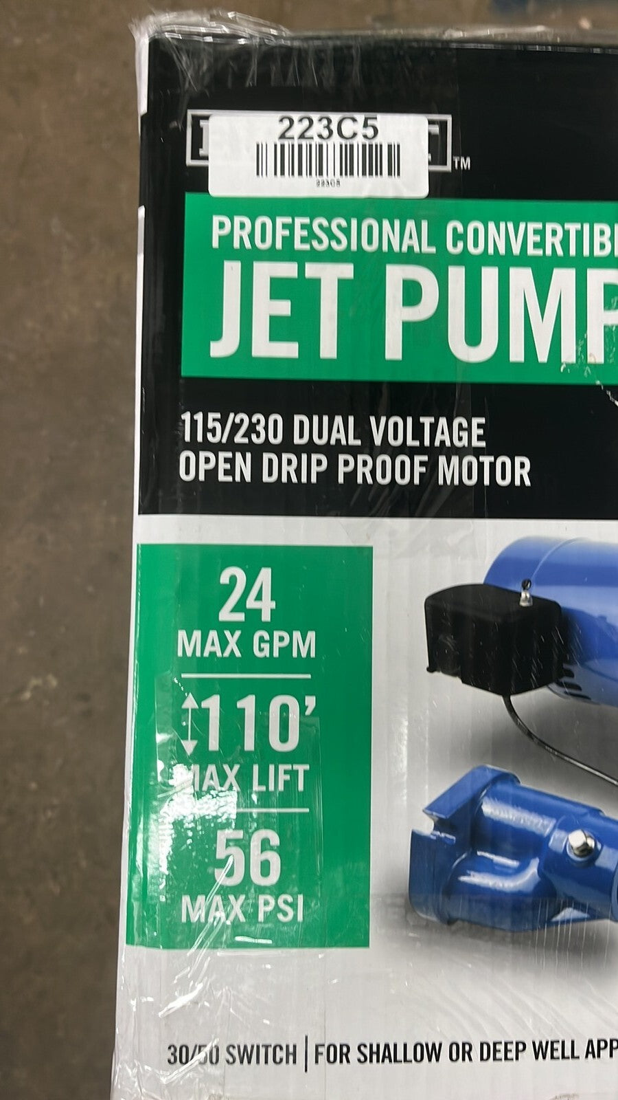Everbilt HDCWJ10 1 HP 115/230V Professional Convertible Jet Pump 30/50 PARTSONLY