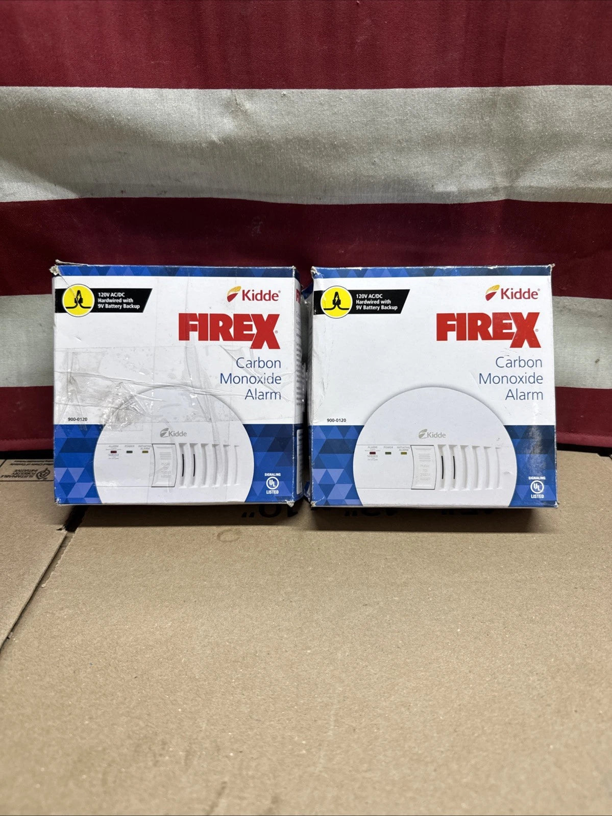 2PACK KiddeFireX Hardwired Carbon Monoxide Detector w/LED Light Interconnectable