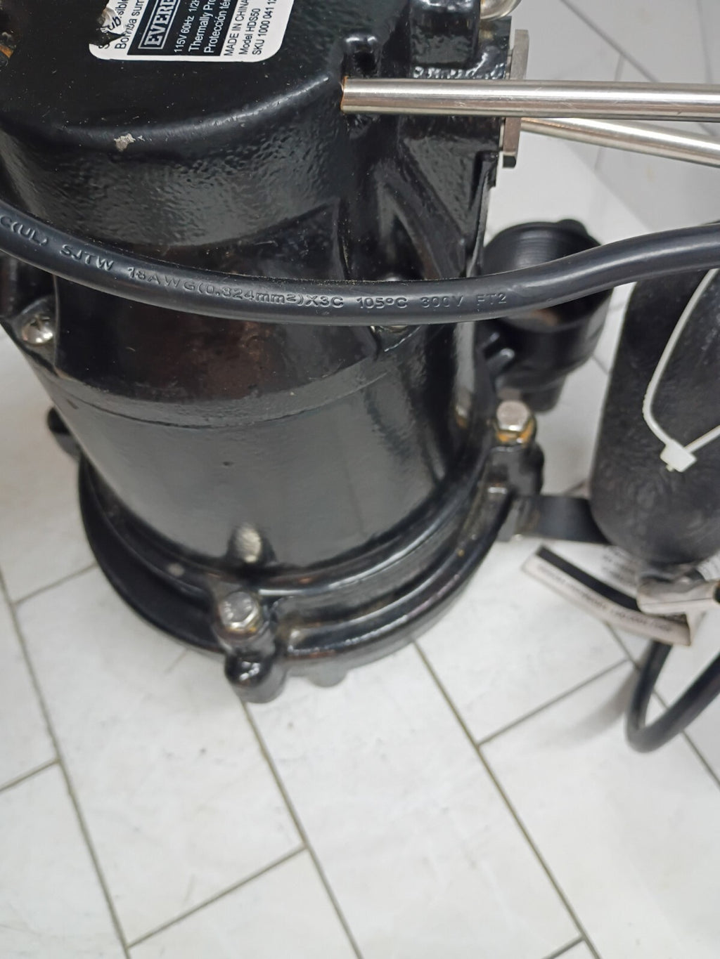 Everbilt  HDS50 1/2 HP Cast Iron Sump Pump Used, Read Description..
