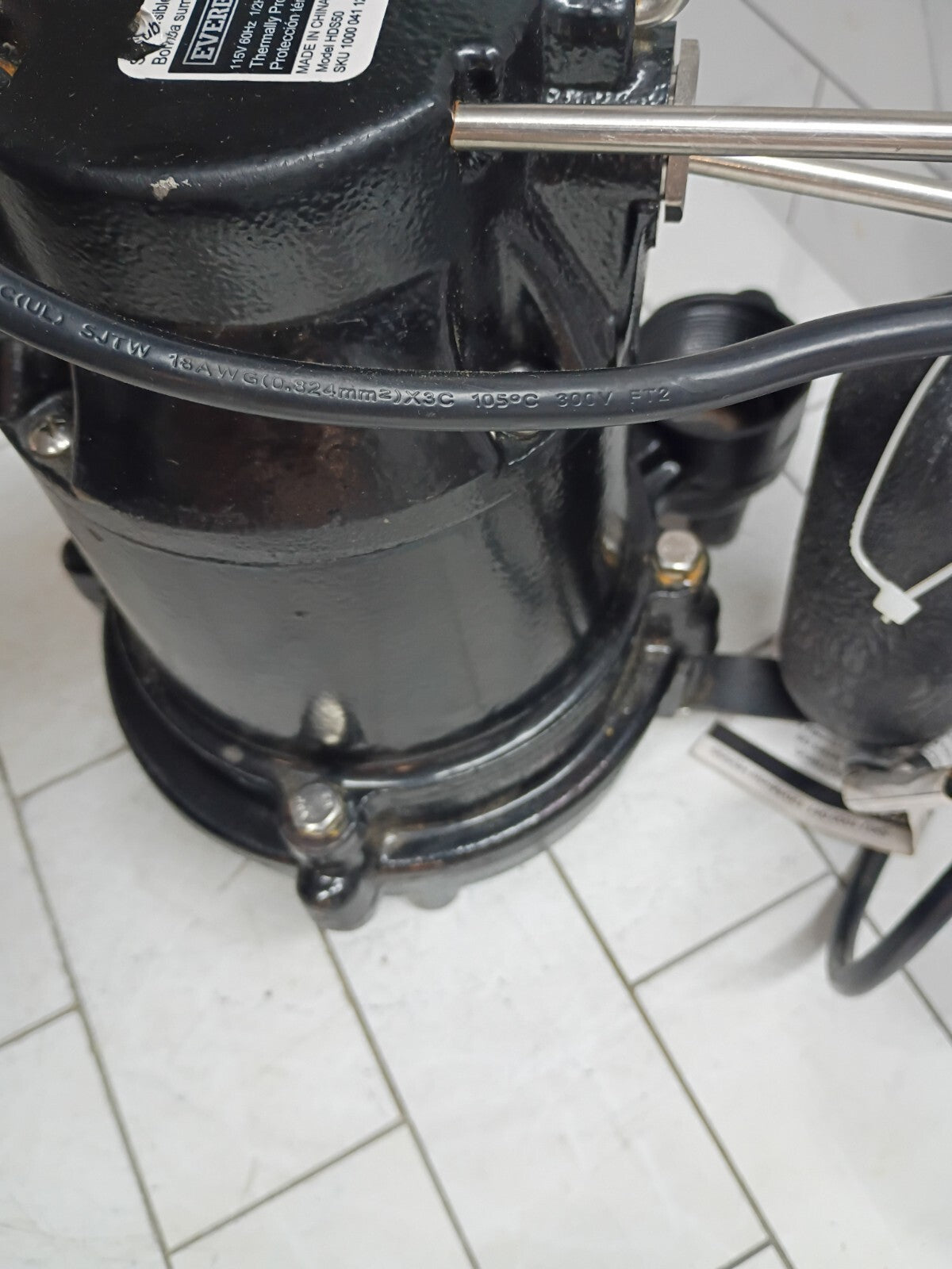 Everbilt  HDS50 1/2 HP Cast Iron Sump Pump Used, Read Description..