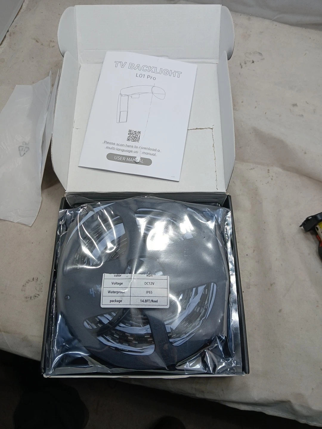 TV Backlight LED Light Strip For 55” To 65” Screens, L01 Pro, Open BOX