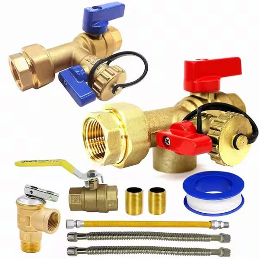 CMI Inc - 3/4 Inch IPS Female Threaded Complete Tankless Water Heater Valve Kit