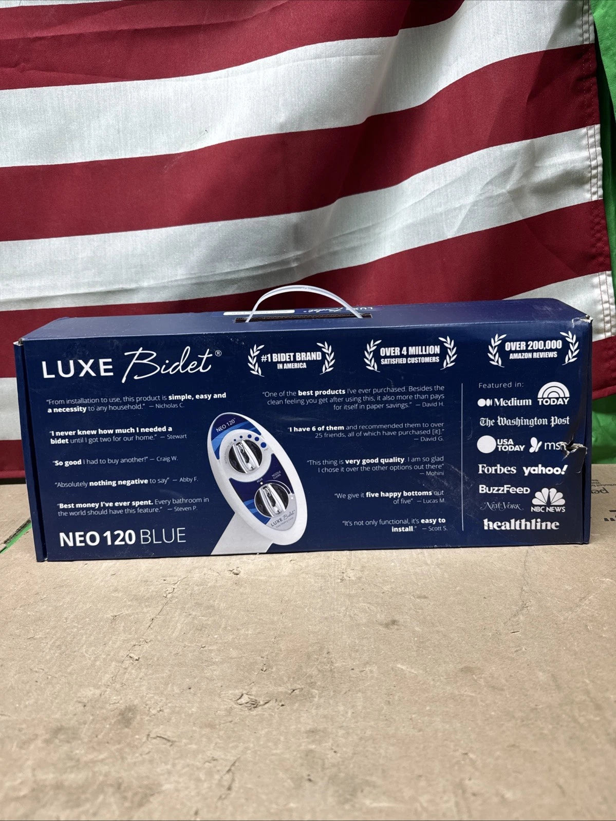 Luxe Bidet Neo 120 Self Cleaning Nozzle Fresh Water Non-Electric O.B