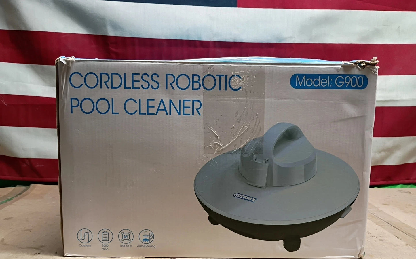 Grennix G900 Cordless Robotic Pool Cleaner 2600mAh Auto-Docking Open Box Read