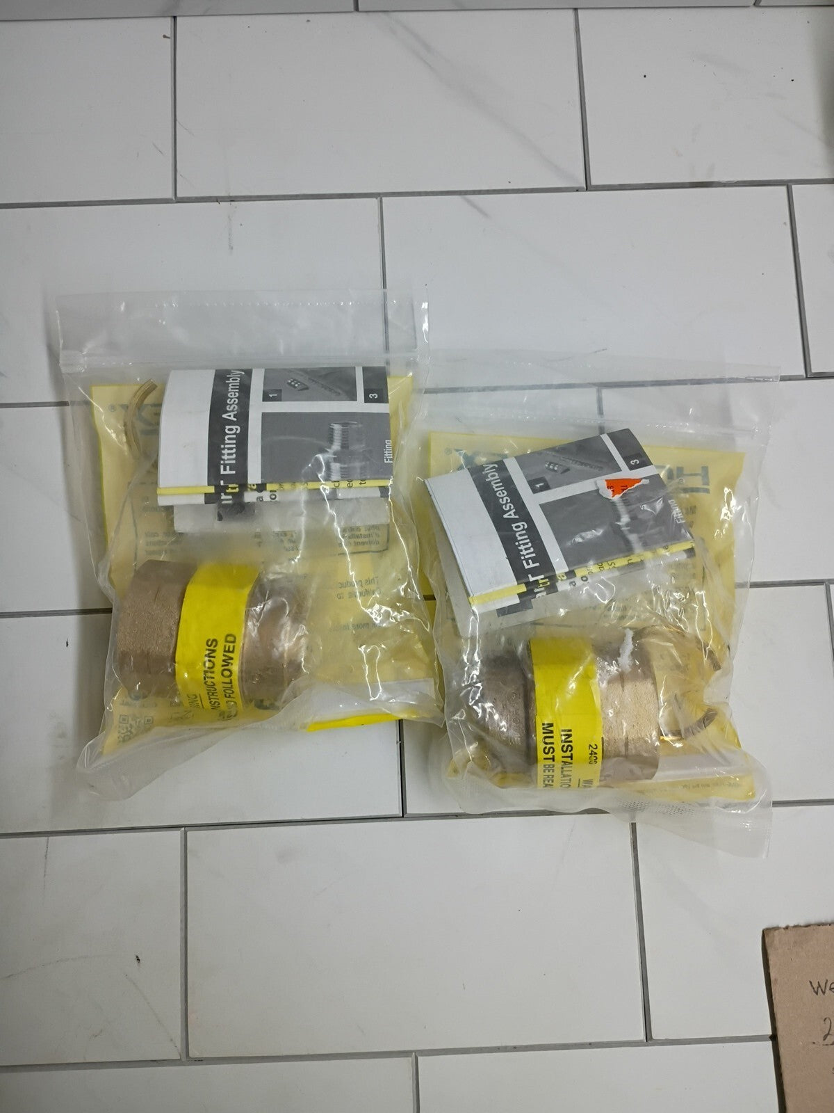 2pk Home-Flex 811000350107 CSST  x FIPT Female Adapter 1" Brass New Open Box