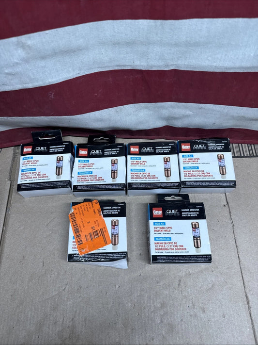 6pk Oatey Quiet Pipes Male Straight AA Hammer Arrestor CPVC 1/2" 34441 OB