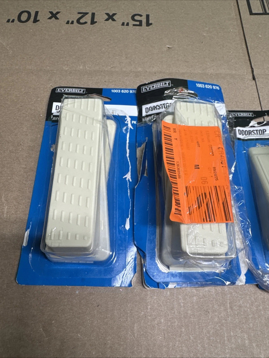 (LOT OF 6) Heavy-Duty Beige Rubber Door Stop (11-Pack)