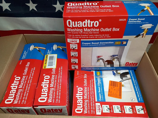 6pk Quadtro Washing Machine Outlet Box, 4 Options Model, 38529, NOB "COMPLETE",