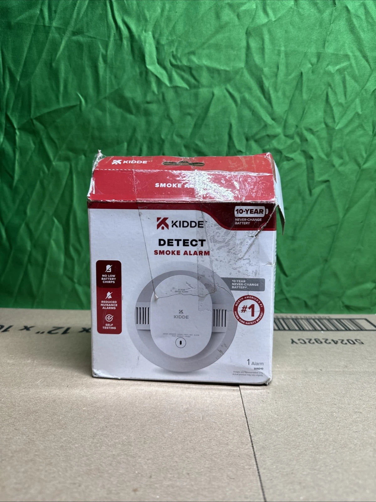 Kidde Smoke Detector 10 Year Battery Powered LED Warning Light Indicators 20SD10