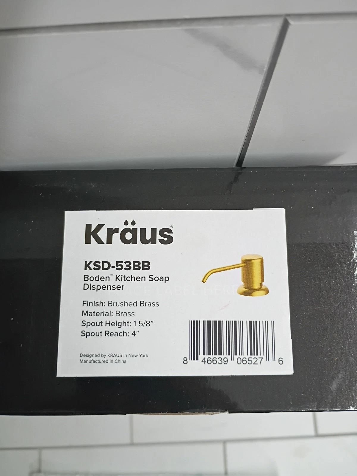 Kraus KSD-53BB Bolden Deck Mounted Soap Dispenser - Brushed Brass New Open Box