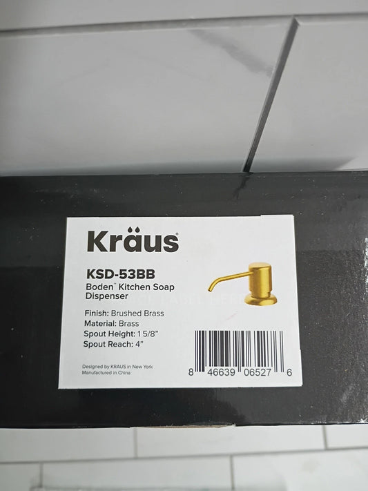 Kraus KSD-53BB Bolden Deck Mounted Soap Dispenser - Brushed Brass New Open Box