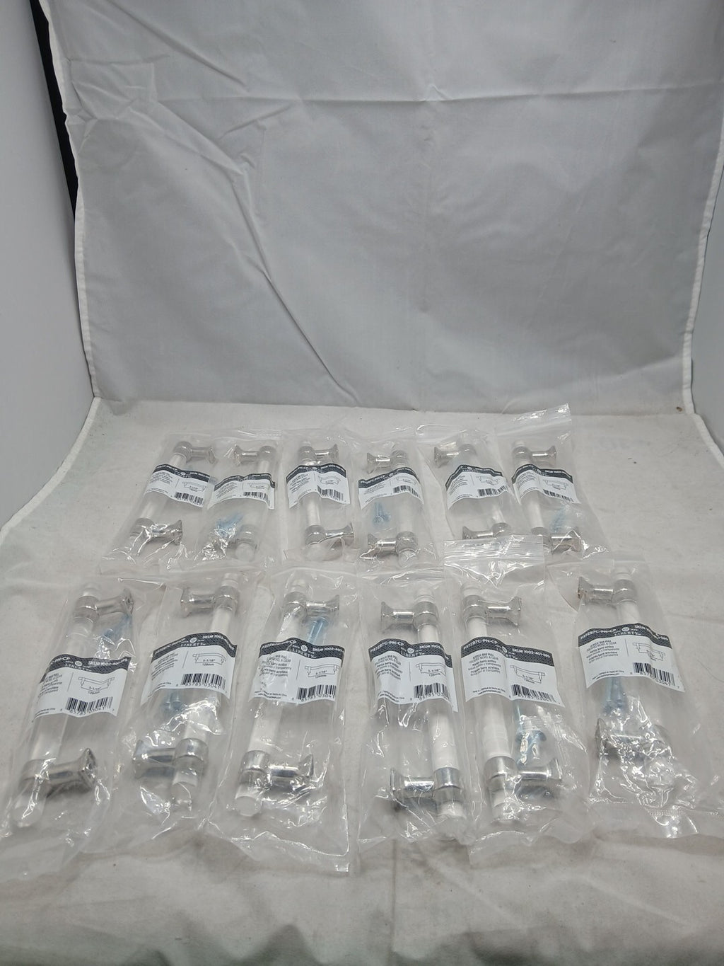 12-PACK Liberty 5-1/16 in Acrylic Polished Nickel & Clear Cabinet Drawer Pull.