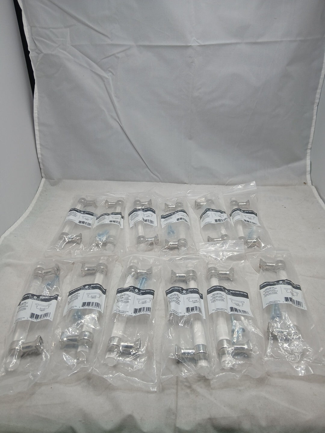 12-PACK Liberty 5-1/16 in Acrylic Polished Nickel & Clear Cabinet Drawer Pull.
