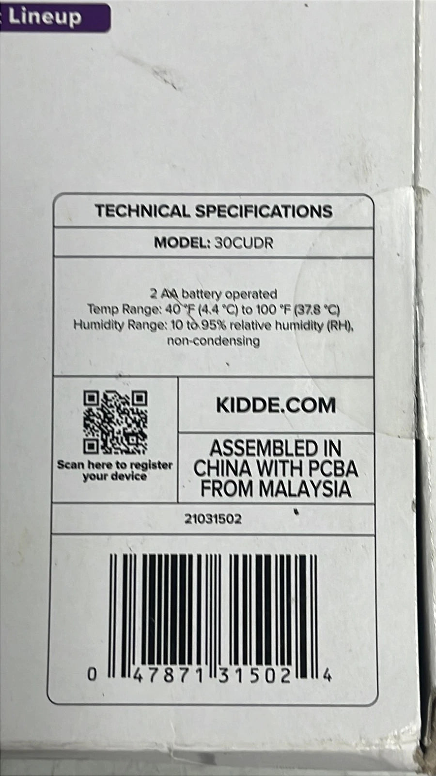 Kidde (30CUDR) AA Battery Powered Smoke & Carbon Monoxide Detector new open box