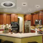 Commercial Electric 6 in. Black Low Glare Integrated LED Recessed Light Trim 670
