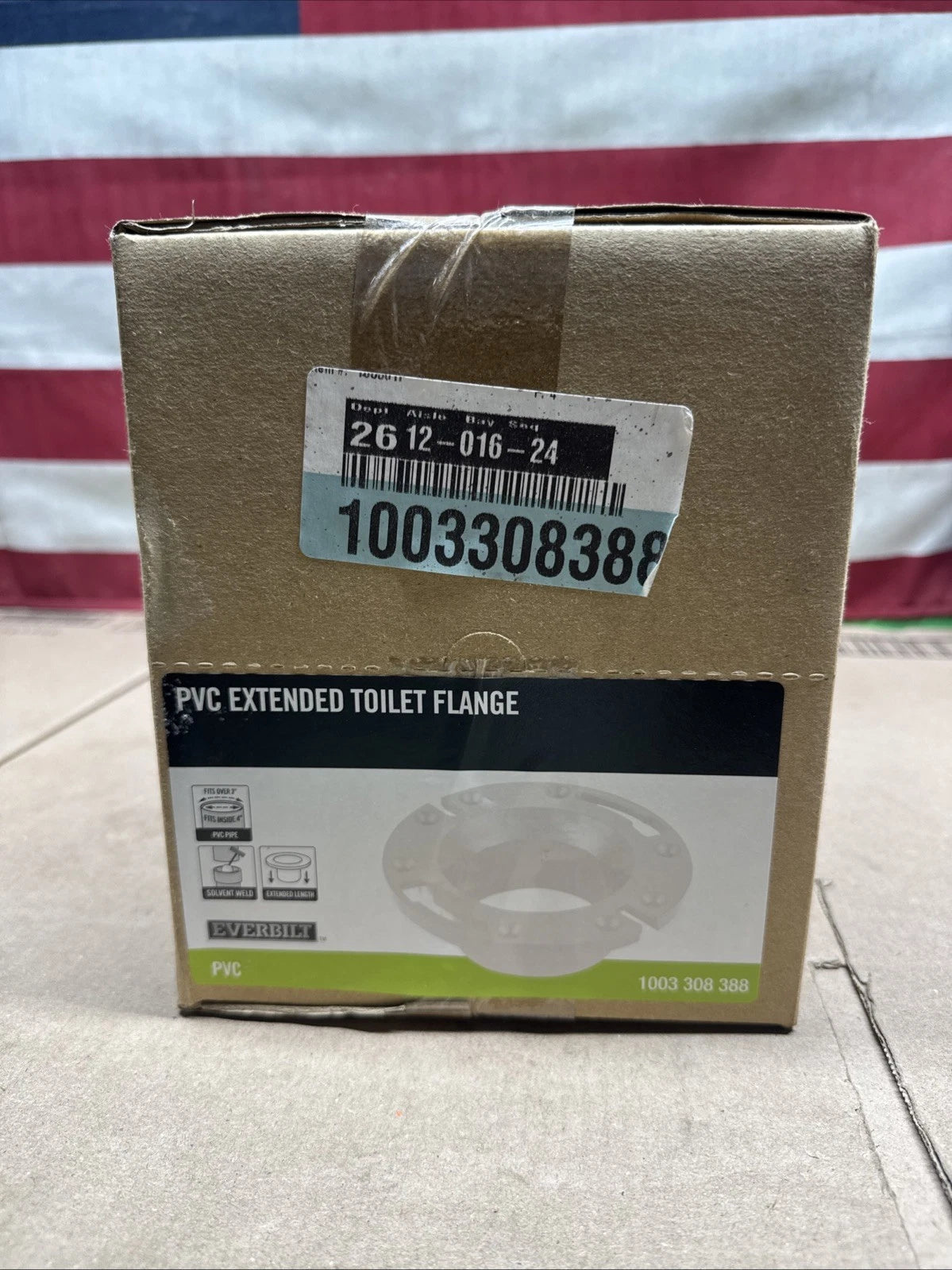 4pck 3" X 4" PVC CLOSET FLANGE NO PIPE STOP STANDARD PATERN New Open Box