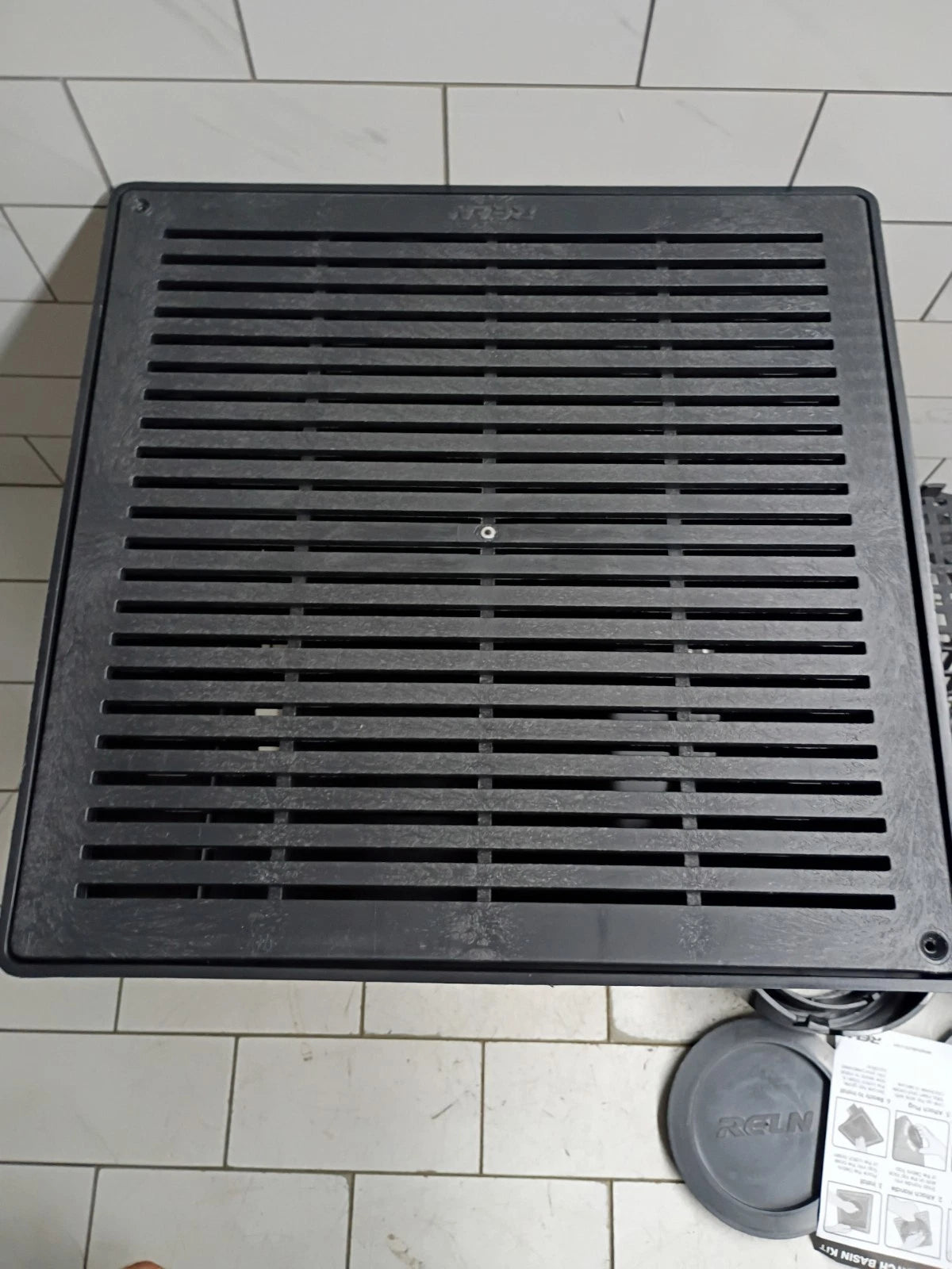 RELN 001028 12" x 12" Catch Basin Kit 5.8 Gal Capacity Fits 3" or 4" SewerDrain