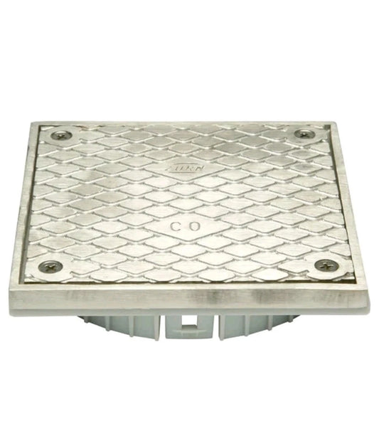 Zurn Elkay LC-CS06SS 6" Square Stainless Steel Floor Drain Access / Cleanout Hea