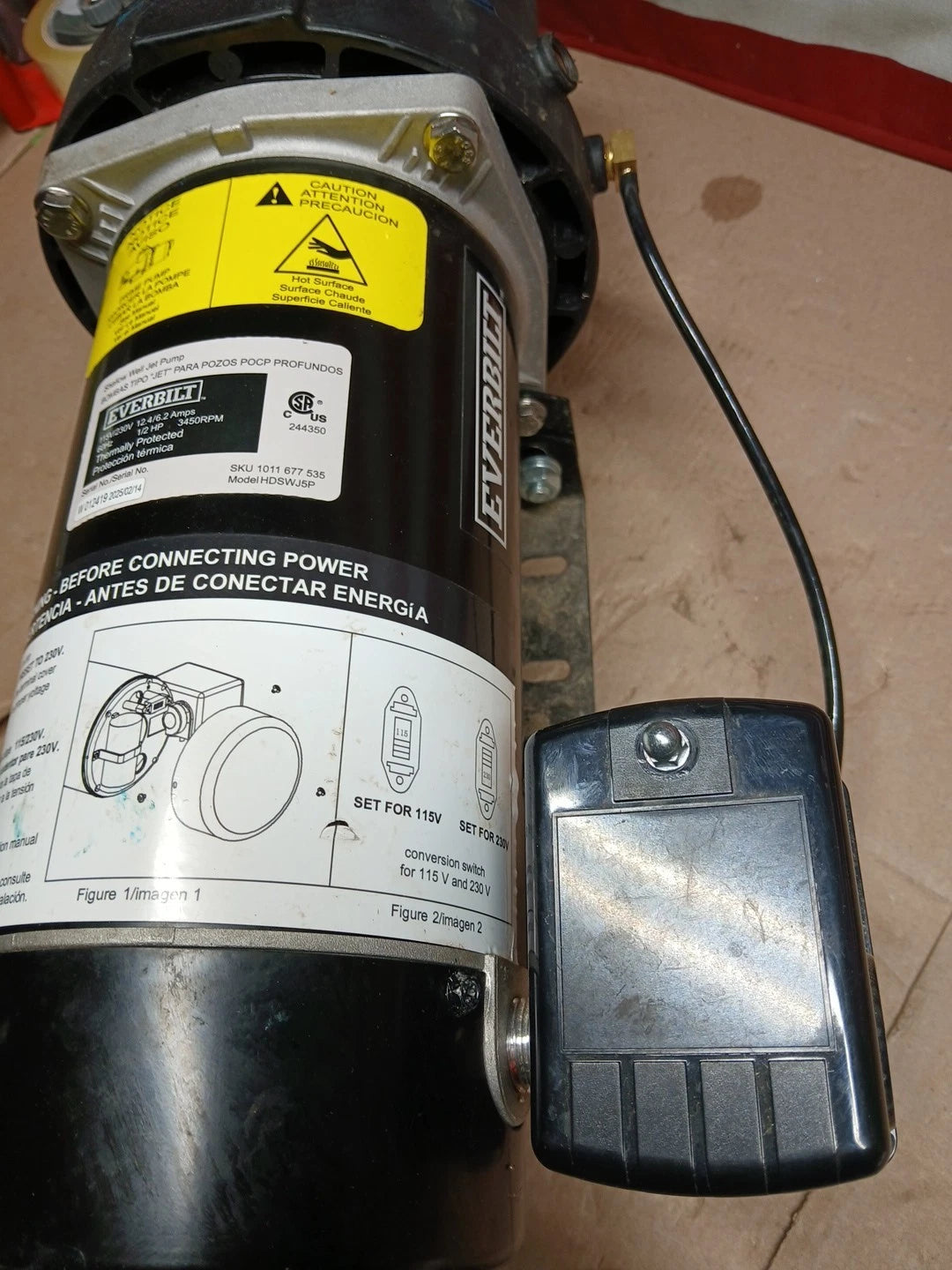 Everbilt 1/2 HP Shallow Well Jet Pump 1011677535