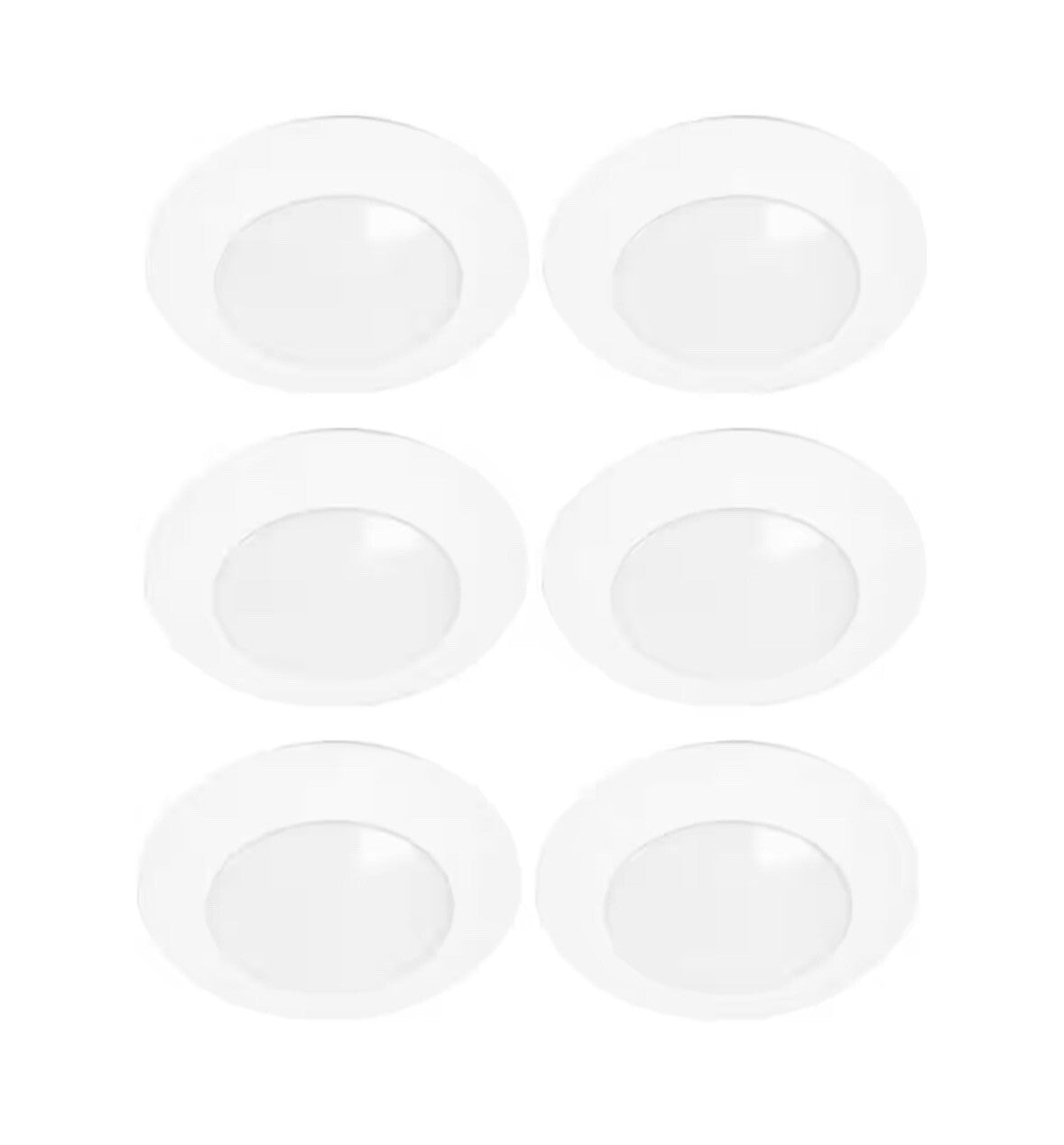 6-pack of Halo HLC 6 in. 3000K White Integrated LED Recessed Light Trims,