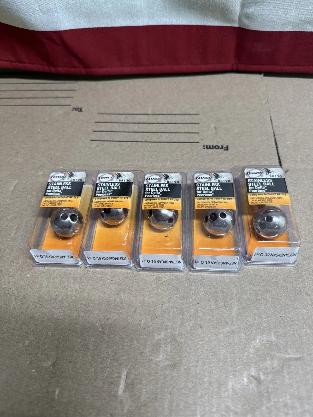 5 PACK Danco 88120 Stainless Steel Ball Peerless Compare To Delta RP 212