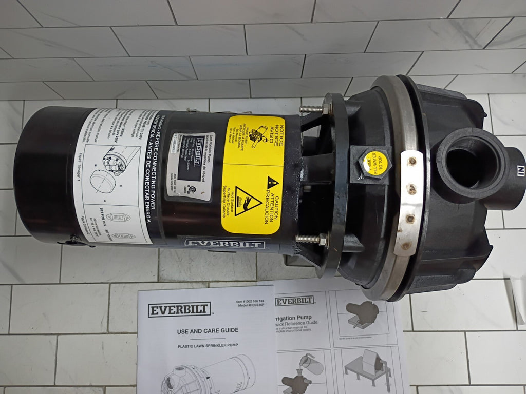 Everbilt HDLS15P, Lawn Irrigation Pump Plastic 1-1/2HP OPEN BOX READ DISCRIPTION