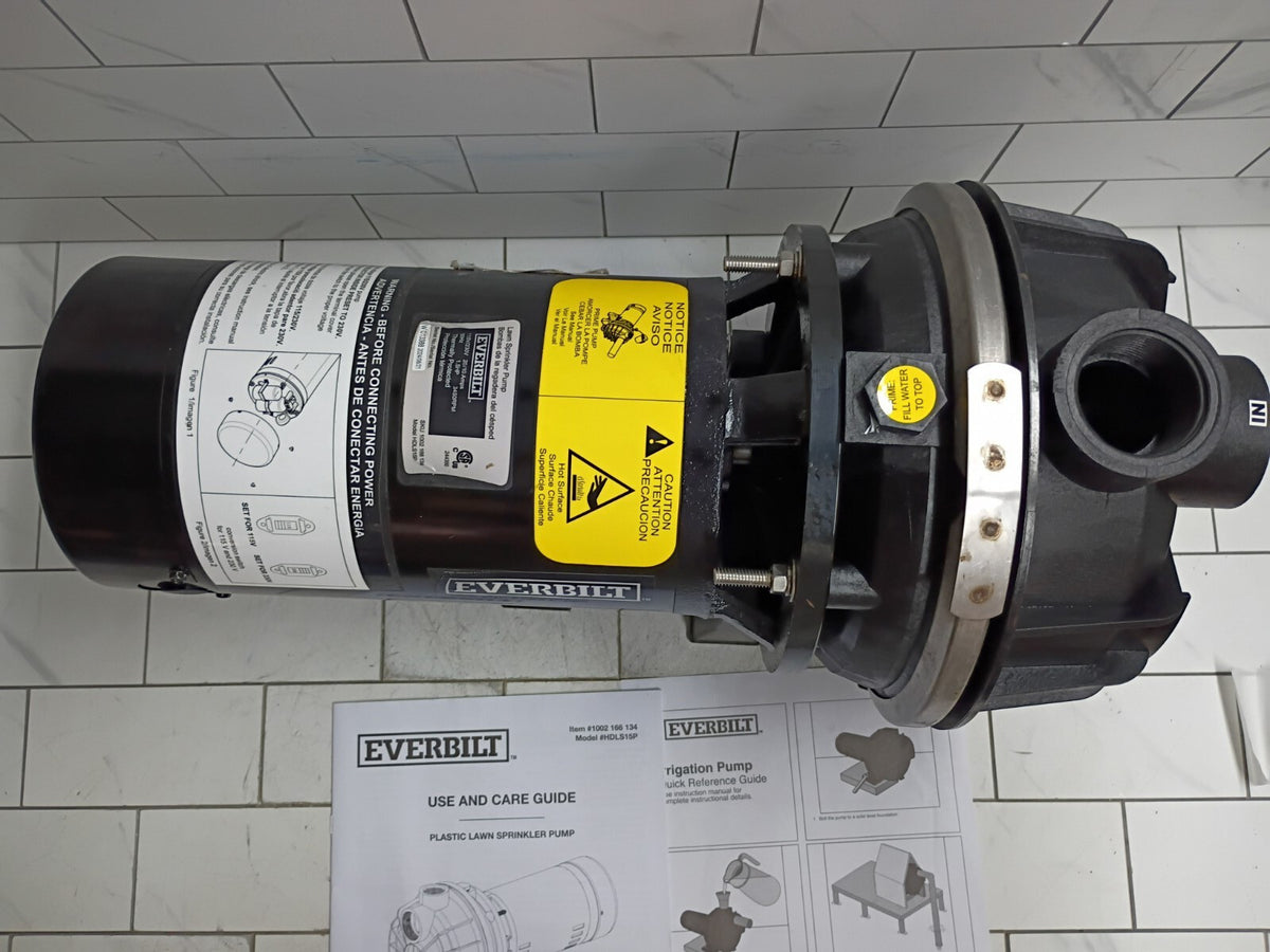 Everbilt HDLS15P, Lawn Irrigation Pump Plastic 1-1/2HP OPEN BOX READ DISCRIPTION