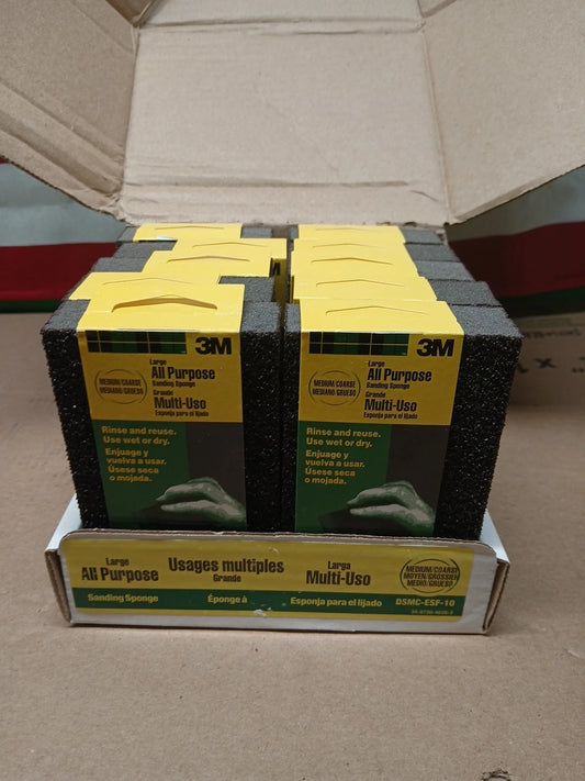 3M Large Area Sanding Sponge, Medium/Coarse, 4.875-Inch by 2.875-Inch by 1-Inch